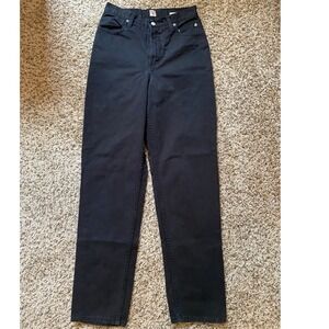 Roam Denim Jeans Womens 6 Reg Black Straight Leg High Rise Vintage Made in USA